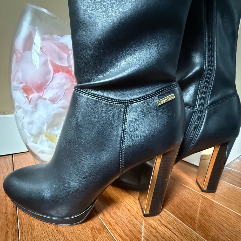 Calvin Klein thigh boots Sz8